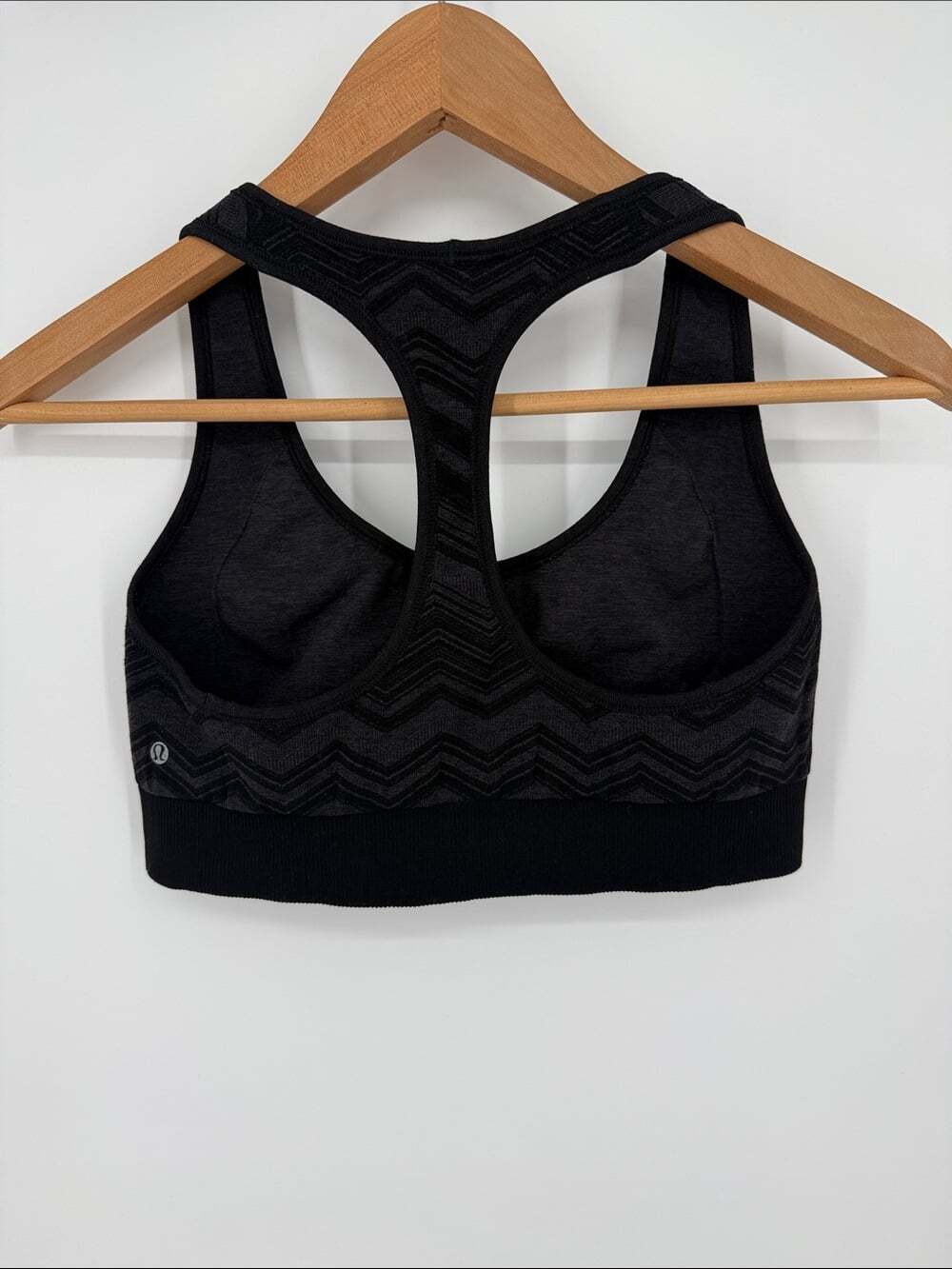 Lululemon Ebb & Flow Racerback Bra Reversible Heathered Black - Picture 6 of 13